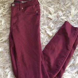 Maroon skinny jeans